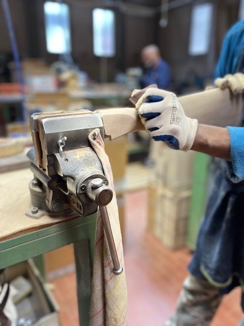 Craftsman during hand finishing